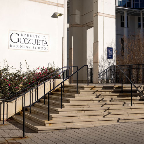 goizueta business school entrance stairs