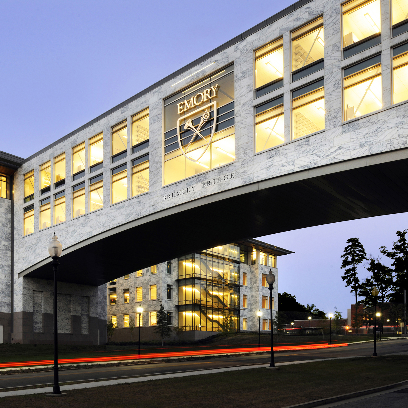 Bridge with Emory logo on it